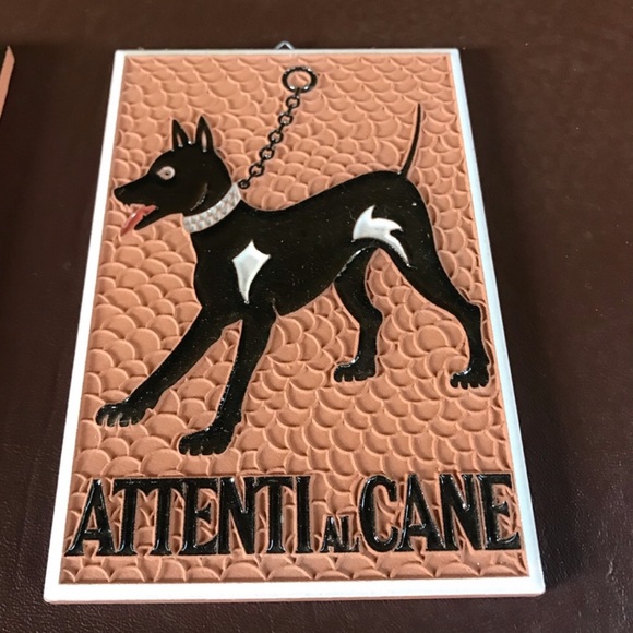 Other - Terra cota wall hanging- Doberman made in Italy